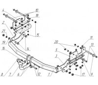 Фаркоп Hyundai GRAND STAREX 2007-