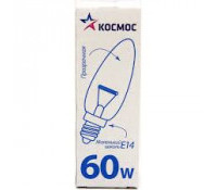 Космос Е14 60 Вт свеча  накаливания